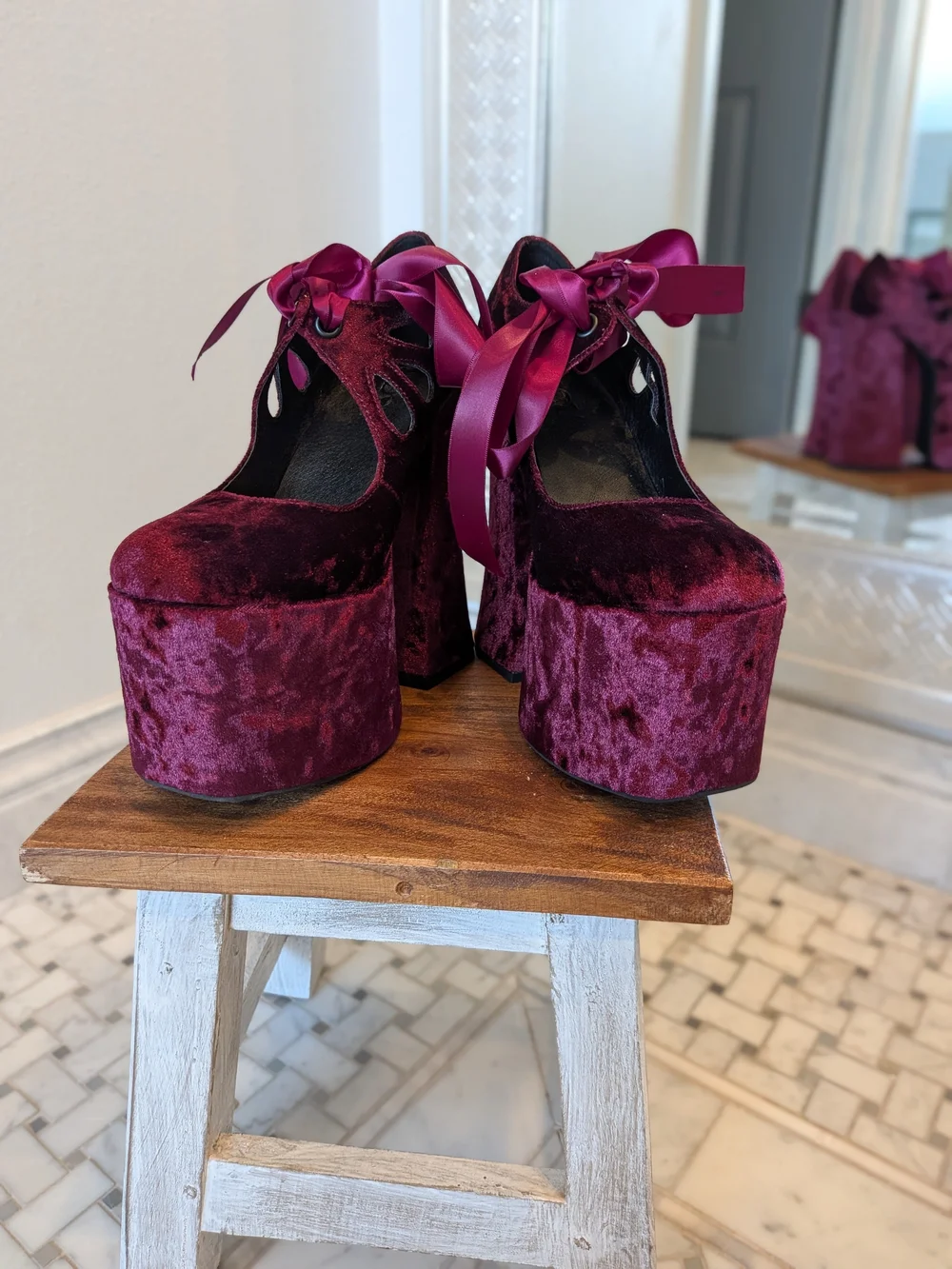 NWOT Widow By Dollskill 7 DECADENT VISION PLATFORM MARY JANES